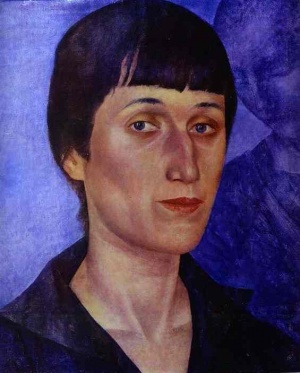 Kuzma Petrov-Vodkin. Portrait of Anna Akhmatova. 1922.jpg